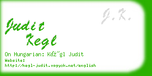 judit kegl business card